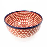 Bowl 23 / Ceramika MK Malowane Kobaltem / Czerwone Kółeczka